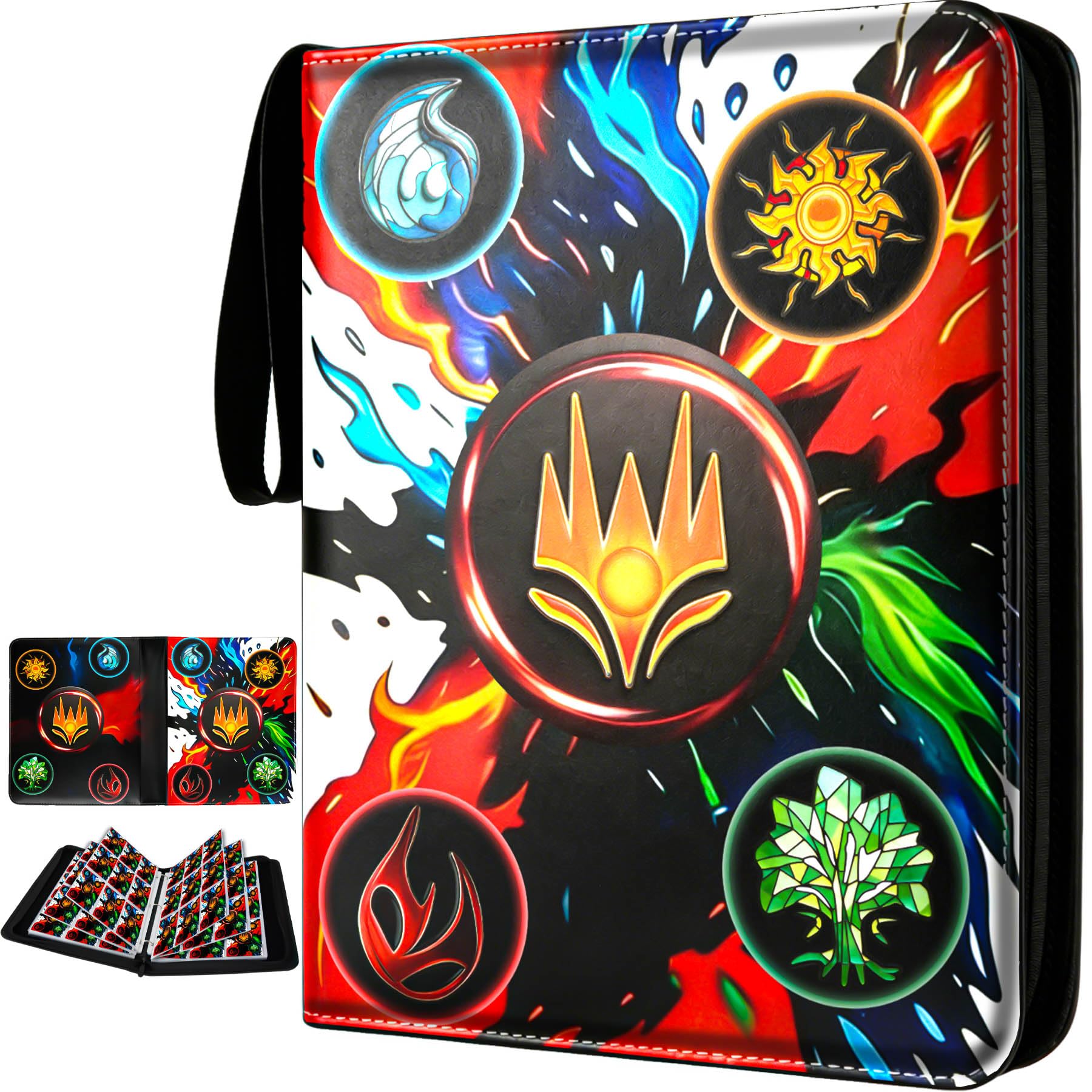 9 Pocket Card Binder for MTG/YGO/PTCG/Game Cards, Holds 720 Cards,Premium Card Collector Book for TCG Players,Toys Gifts for Kids(MTG-4)