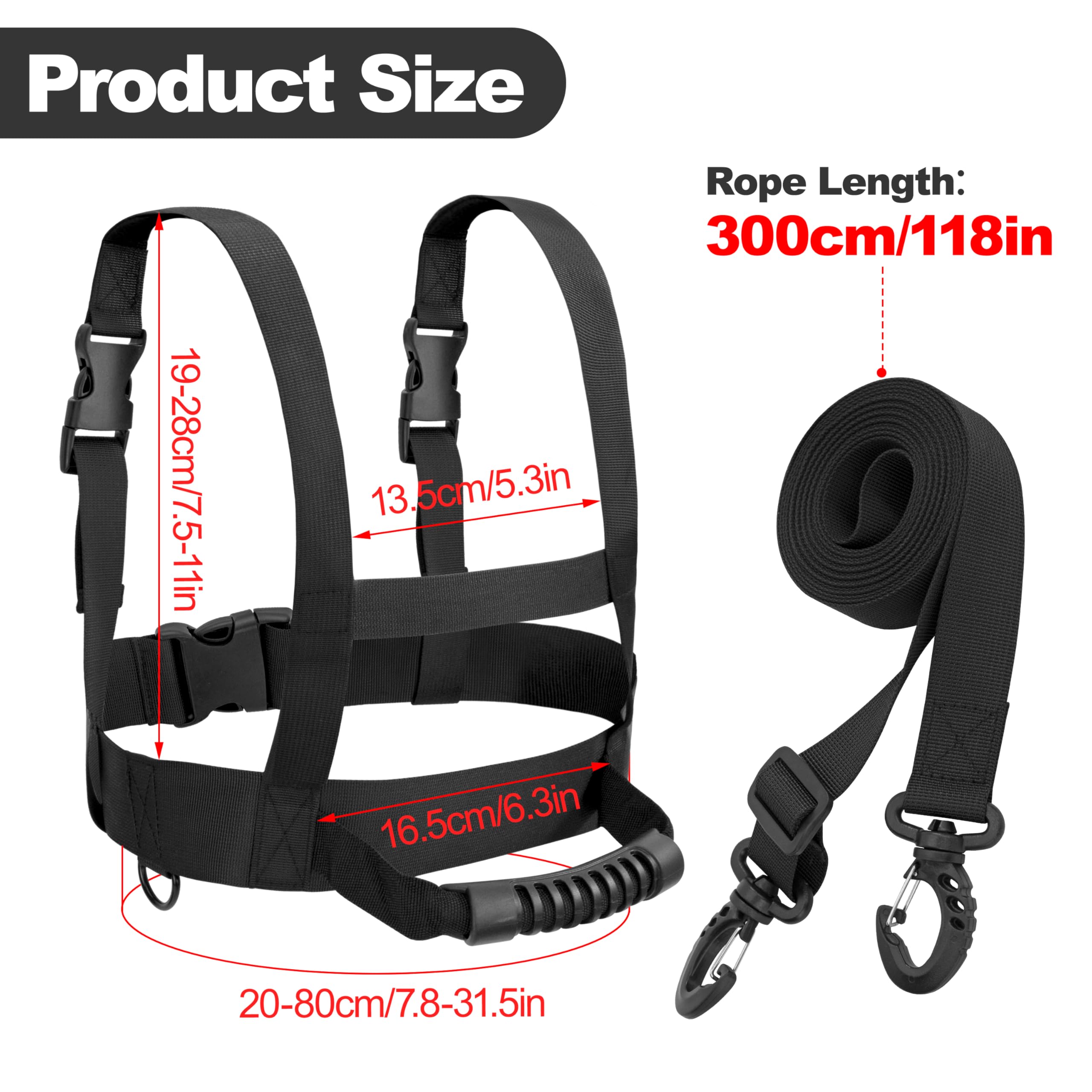 Imbracatura da Sci e Snowboard Imbracatura da Allenamento da Sci Regolabile con Guinzaglio Staccabile per Bambini Principianti Nero