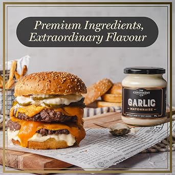 The Condiment Company Garlic Mayonnaise 300g Jar, Garlic Mayo Aioli