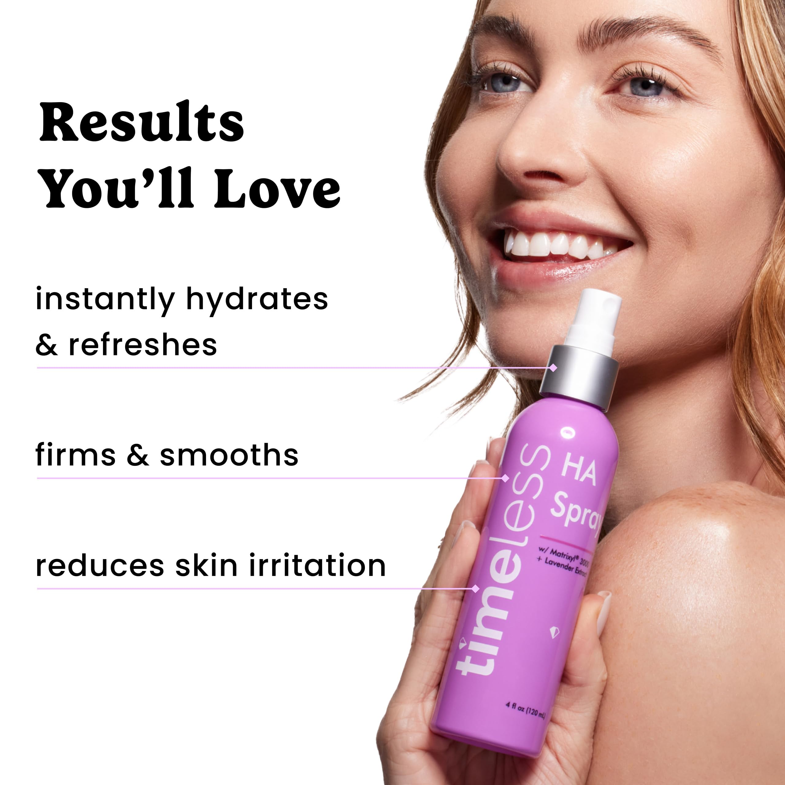 Timeless Skin Care Hydrating Facial Mist with Hyaluronic Acid and Matrixyl 3000