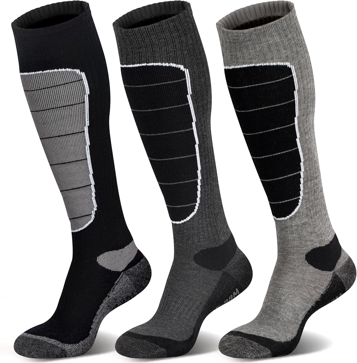 Hylaea Merino Wool Ski Socks, Cold Weather Socks for Snowboarding, Snow, Winter, Thermal Knee-high Warm Socks, Hunting