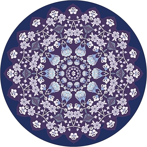 Esterilla de yoga redonda de pilates de meditación, alfombrilla de yoga grande de gamuza de lujo, base antideslizante de goma natural es adecuada