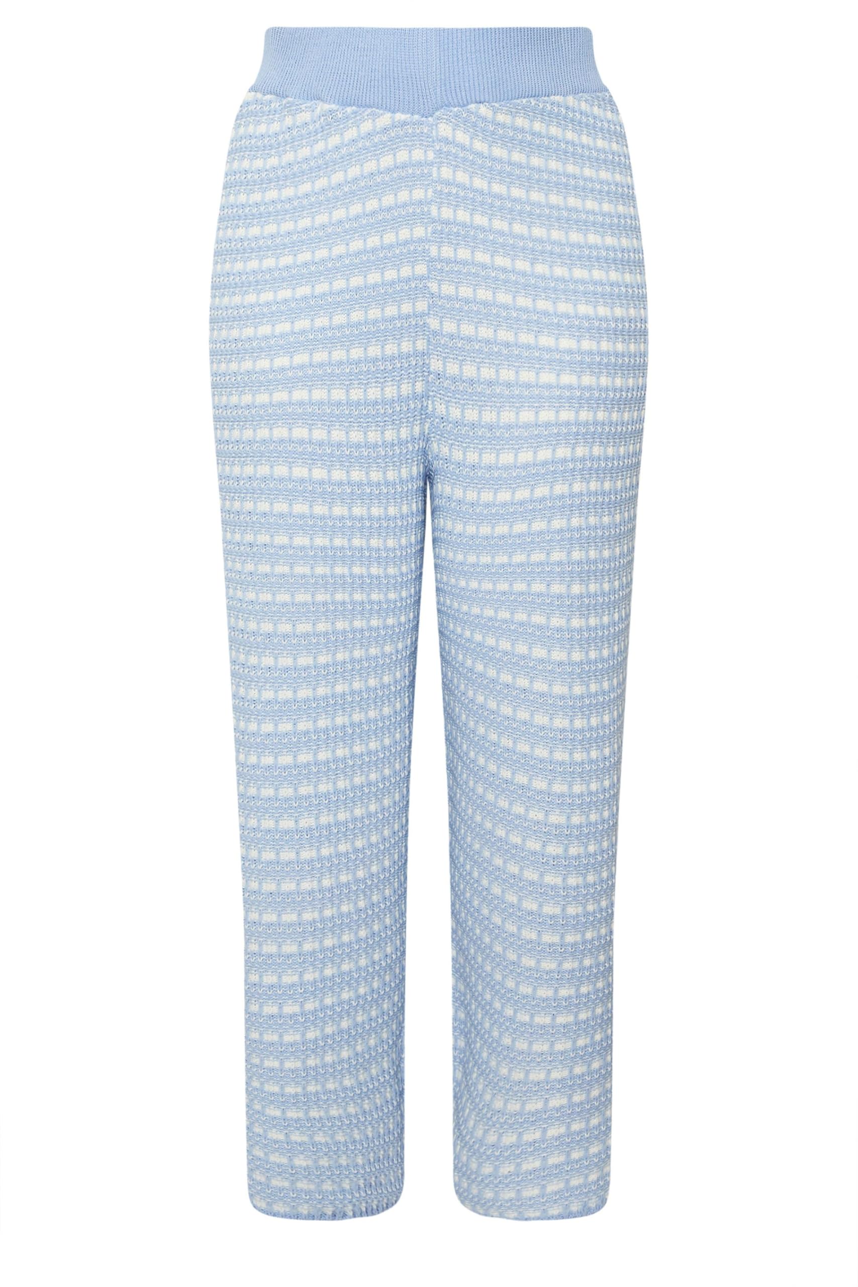 Yours Blue Limited Collection Curve Boucle Wide Leg Trousers - Women's - Plus Curve 14 Plus