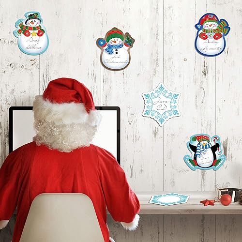 Miniatura 4 de Outus 24 blocs de notas de Navidad, copos de nieve de invierno, muñeco de nieve, notas de Navidad, notas adhesivas para trabajo, estudio, decoración