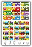 Vista 11 de Etiquetas de nombre personalizadas: diseños de iconos para niños, niñas y niños. 52 etiquetas impermeables para escuela, guardería y campamento.