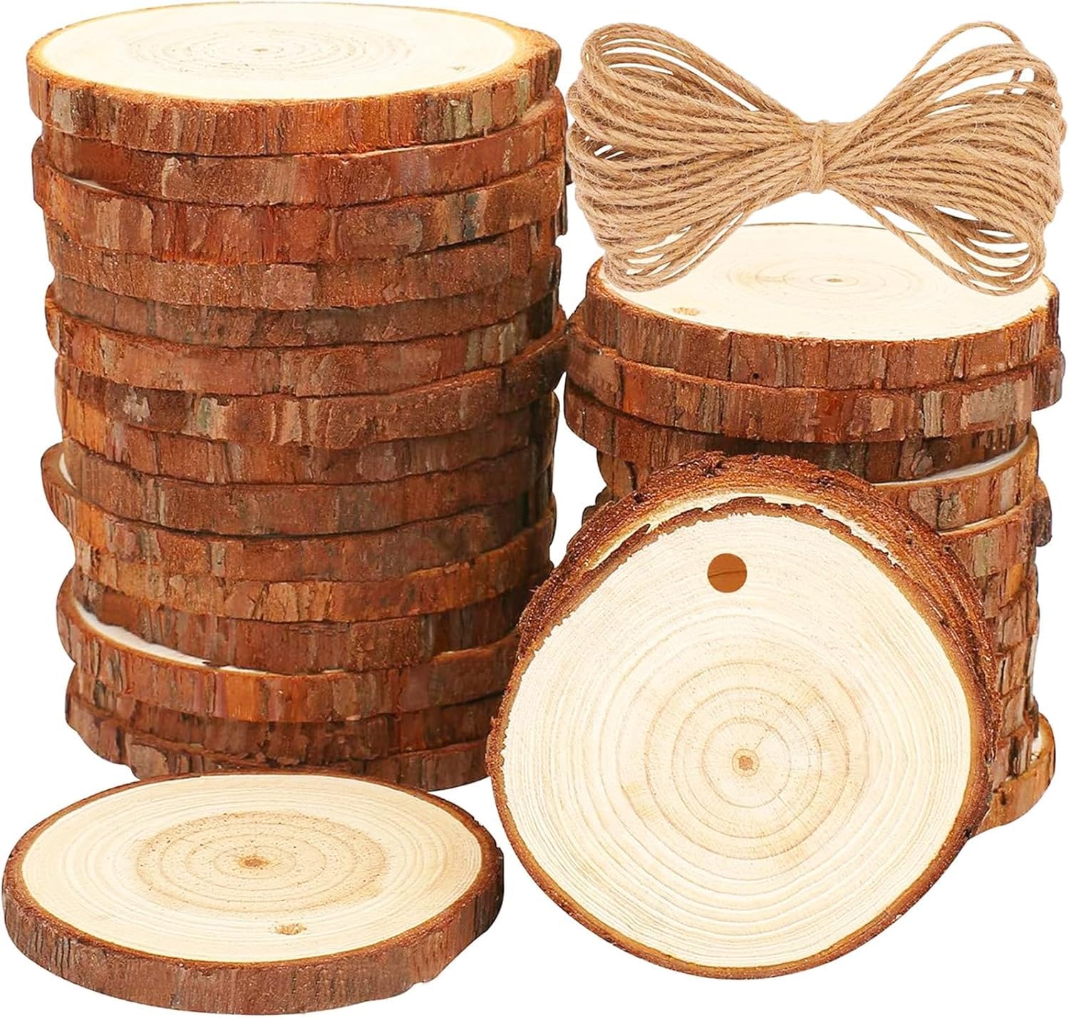 Tranches de bois sans trou BetterJonny surface lisse anti-fissure pour loisirs créatifs