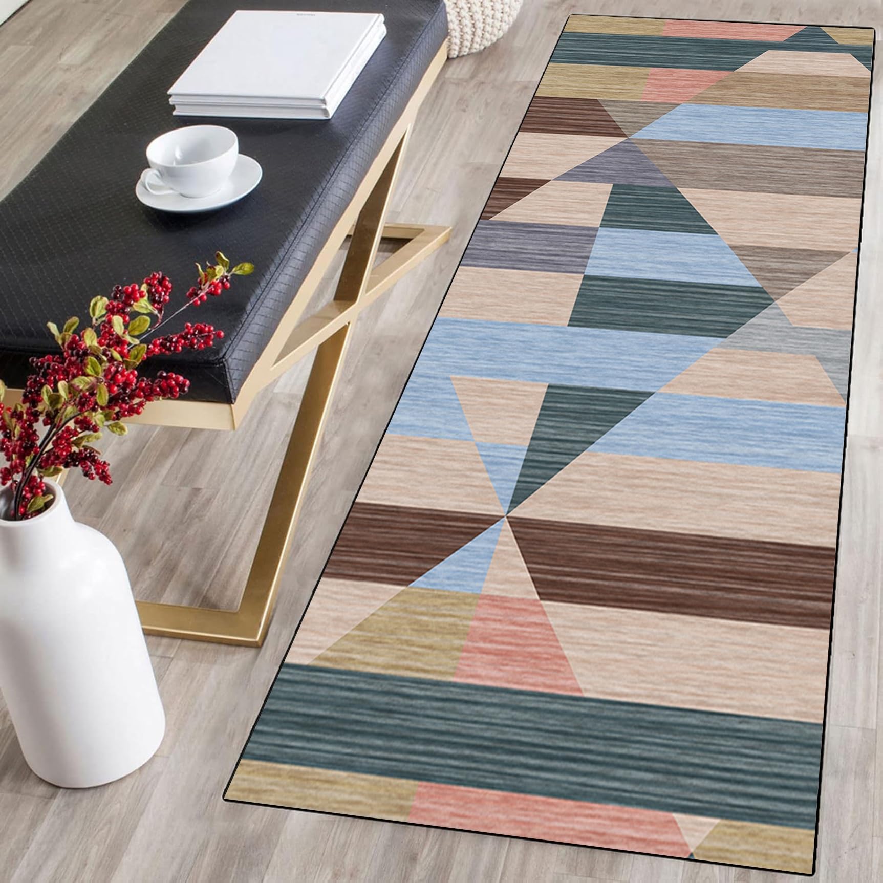 Alfombra corredor 55x360 cm decorativa para dar vida y calidez a tu pasillo o comedor