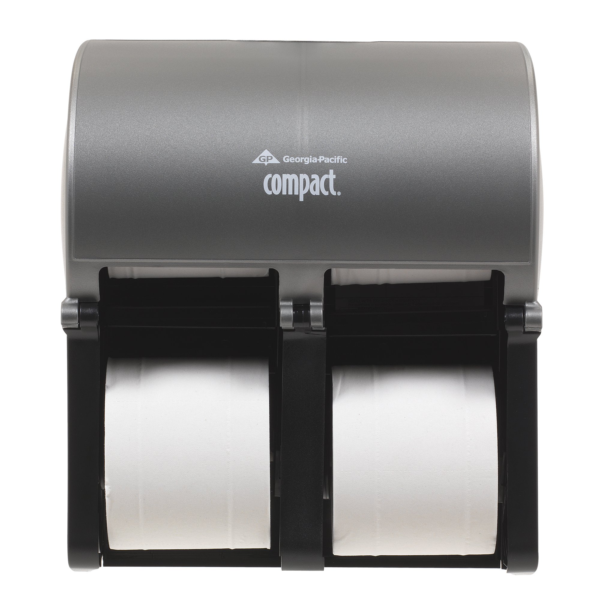 Georgia-Pacific Compact Quad 56746 Stainless Finish Quad Vertical Four Roll Coreless Tissue Dispenser