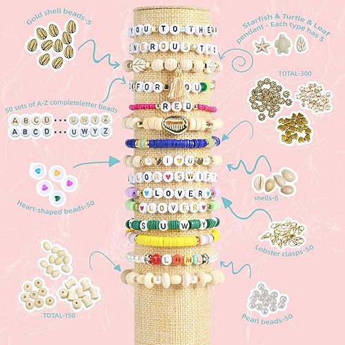Miniatura 2 de SJZWSD Kit de fabricación de pulseras  6 cajas de 15000 piezas de cuentas de arcilla para pulseras de amistad, joyería DIY con dijes de letras  Set