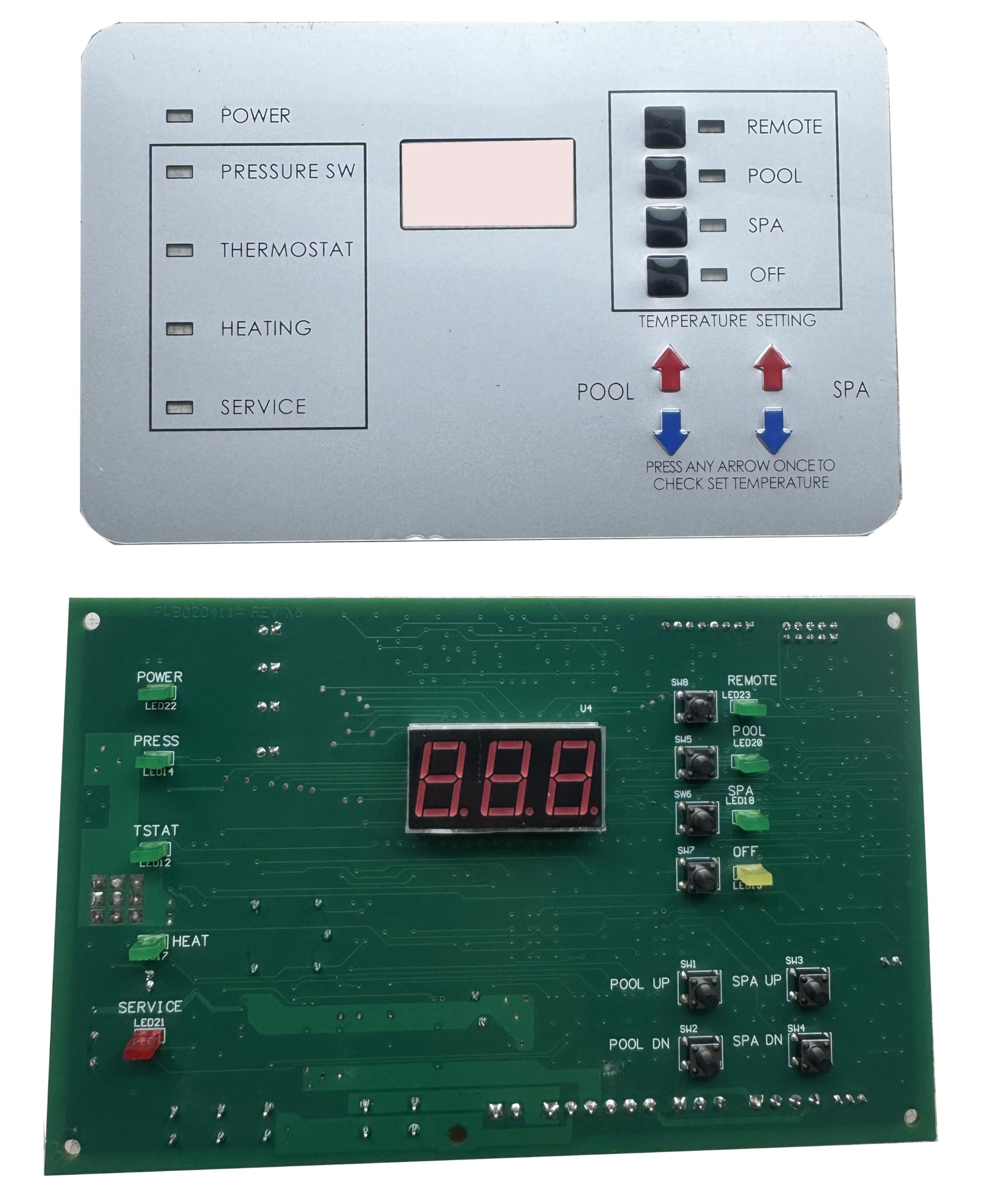 2025 Upgraded 472100 Digital Control Board For Pentair MiniMax NT Pool/Spa Heater - Includes Keypad Overlay