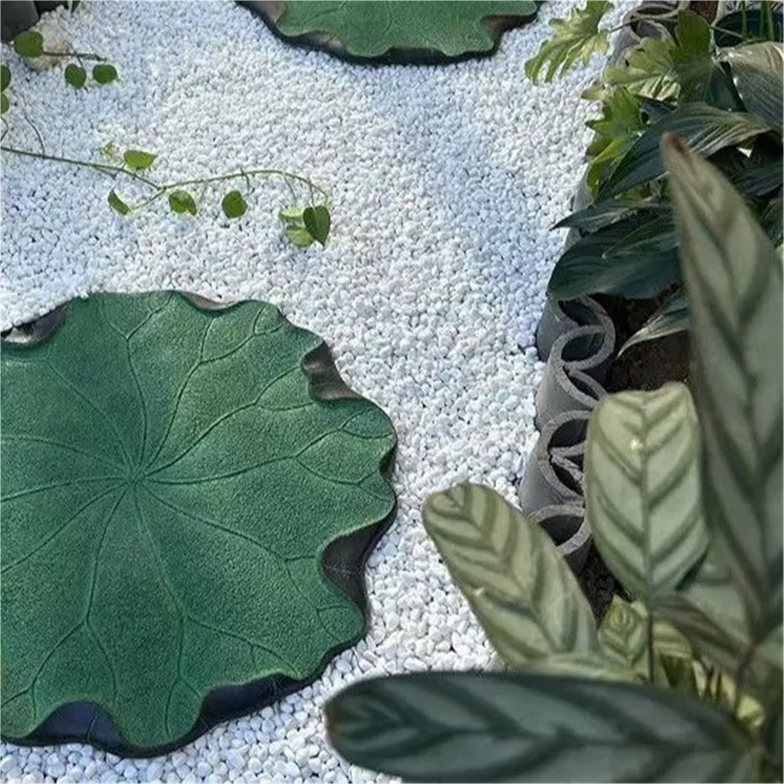 Pas Japonais Jardin 5 pièces de tremplins for pelouse en feuille lotus
