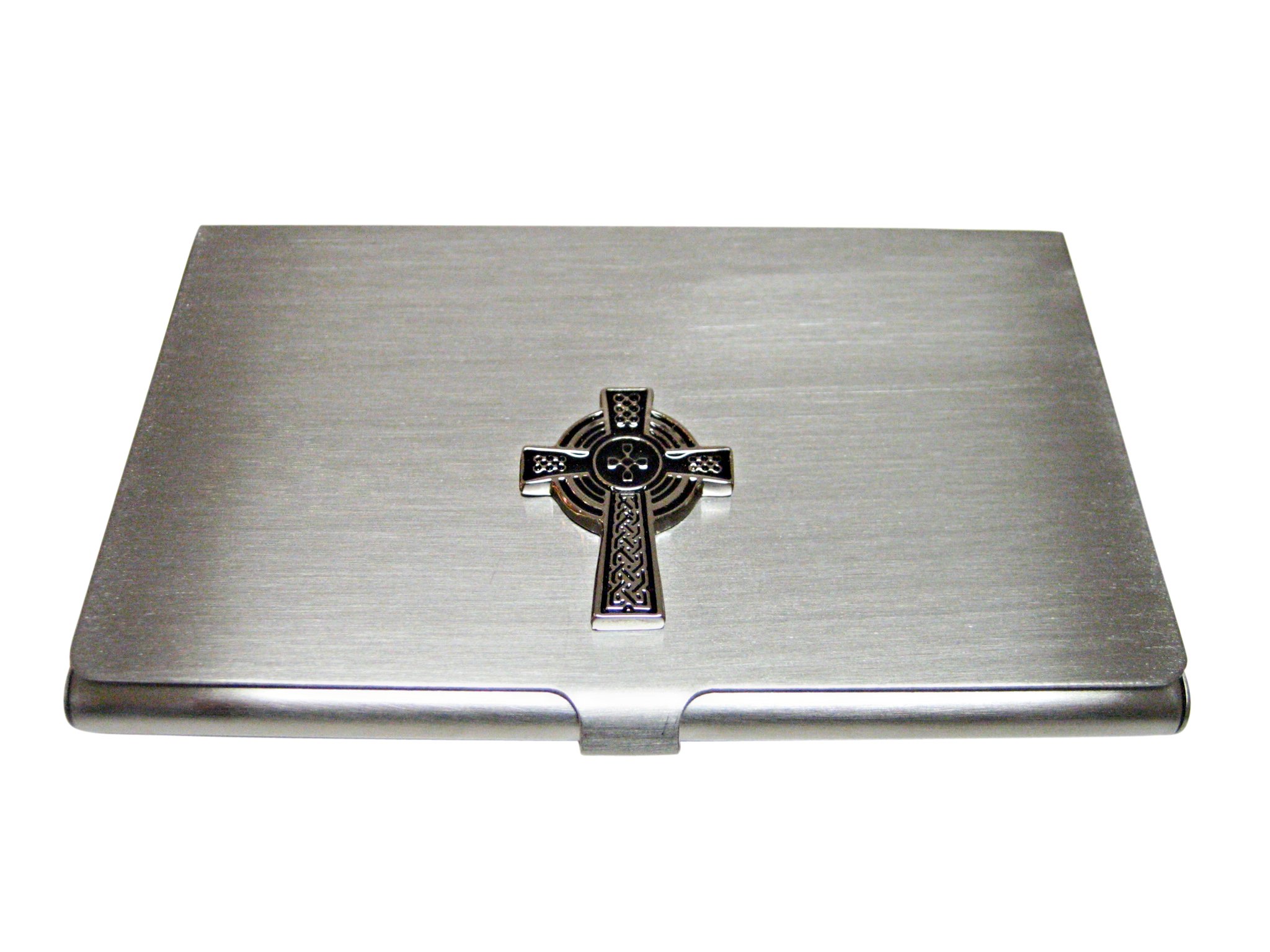 Kiola Designs Large Textured Cross Business Card Holder