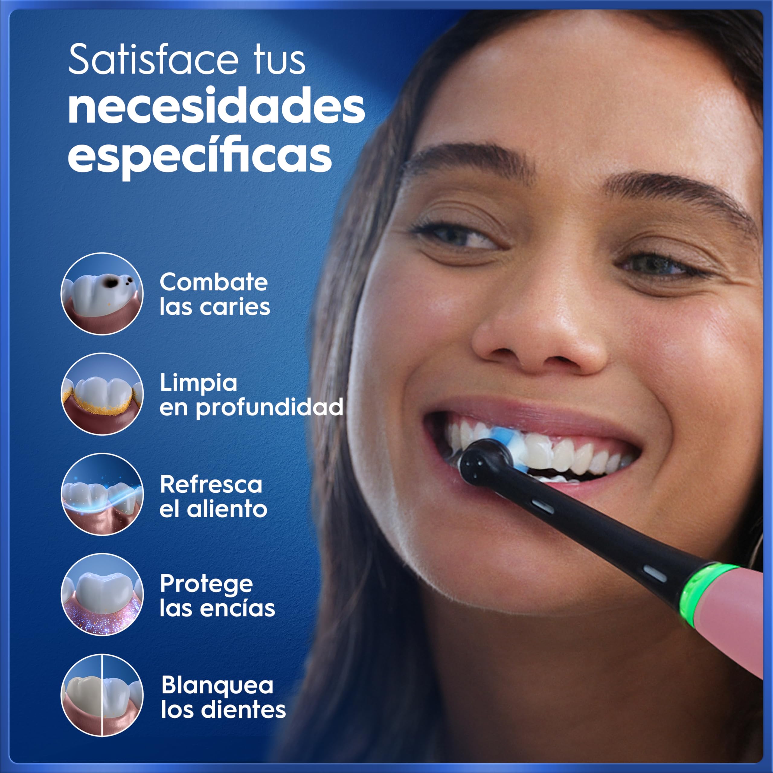 Oral-B iO 5N Cepillo de Dientes Eléctrico con 1 Cabezal Y Estuche de Viaje, Rosa - Cepillo Dental con Mango Recargable, 5 Modos de Cepillado con Blanqueamiento Dental Y Sensor de Presión