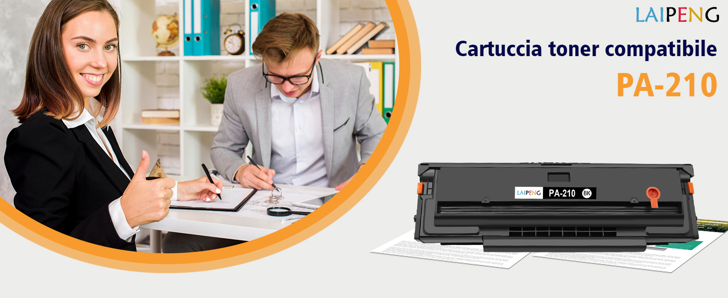 HEDIR PA-210 PA 210 PA210 Cartuccia Toner Nera Compatibile Con PANTUM P2500W P2502W P2508W M6500NW M6550NW M6558NW M6600NW M6608NW,Black-3200 Pages