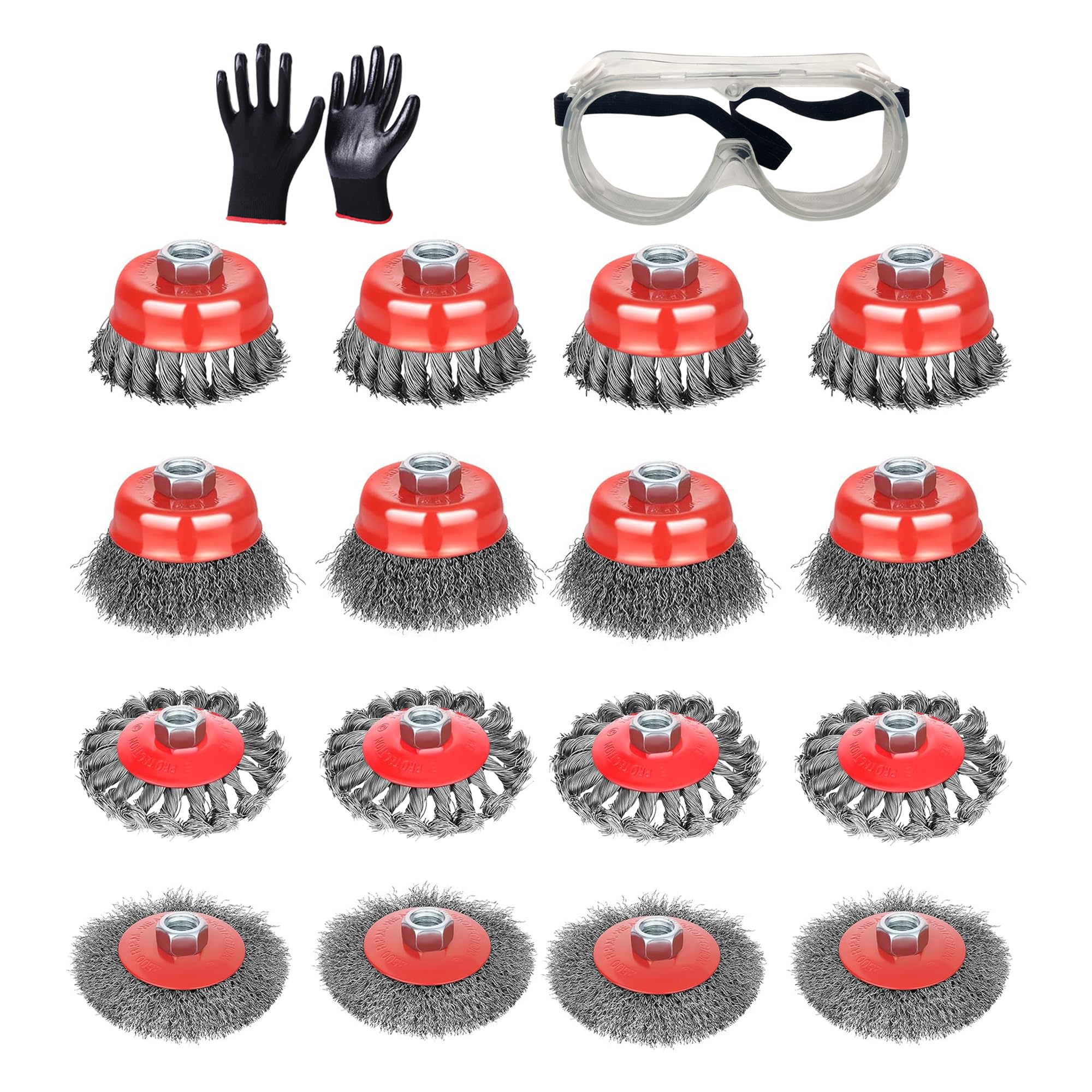 Angle Grinder Wire Wheel Brush Set - Rust Removal -9