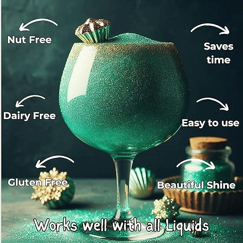 Miniatura 5 de Confect Gourmet - Purpurina comestible para decoración de pasteles, polvo comestible para bebidas y cócteles, 0.18 onzas, para pasteles, cupcakes,