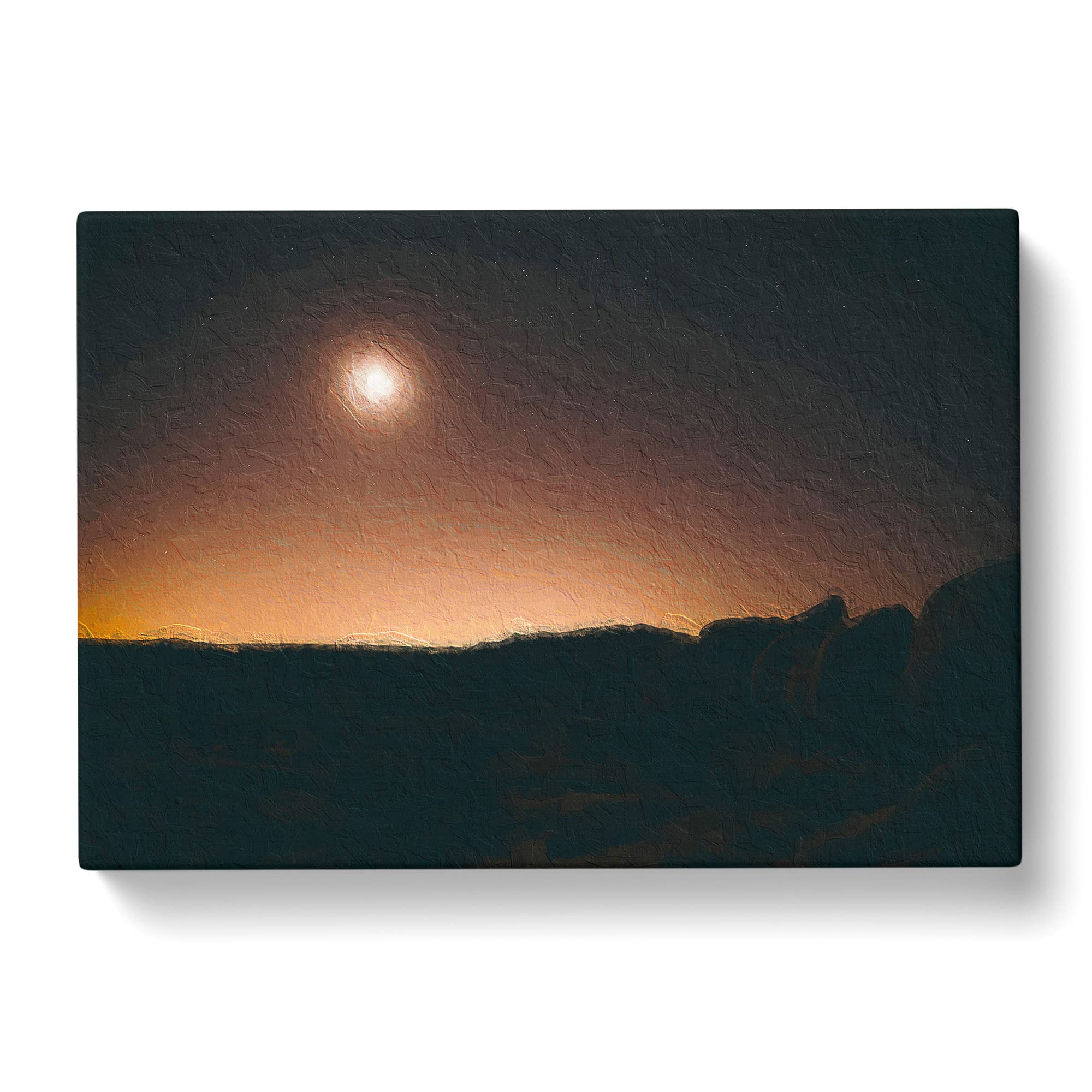 Glow From The Sky Canvas Print, Mixed, 25L x 50W cm - Image 2