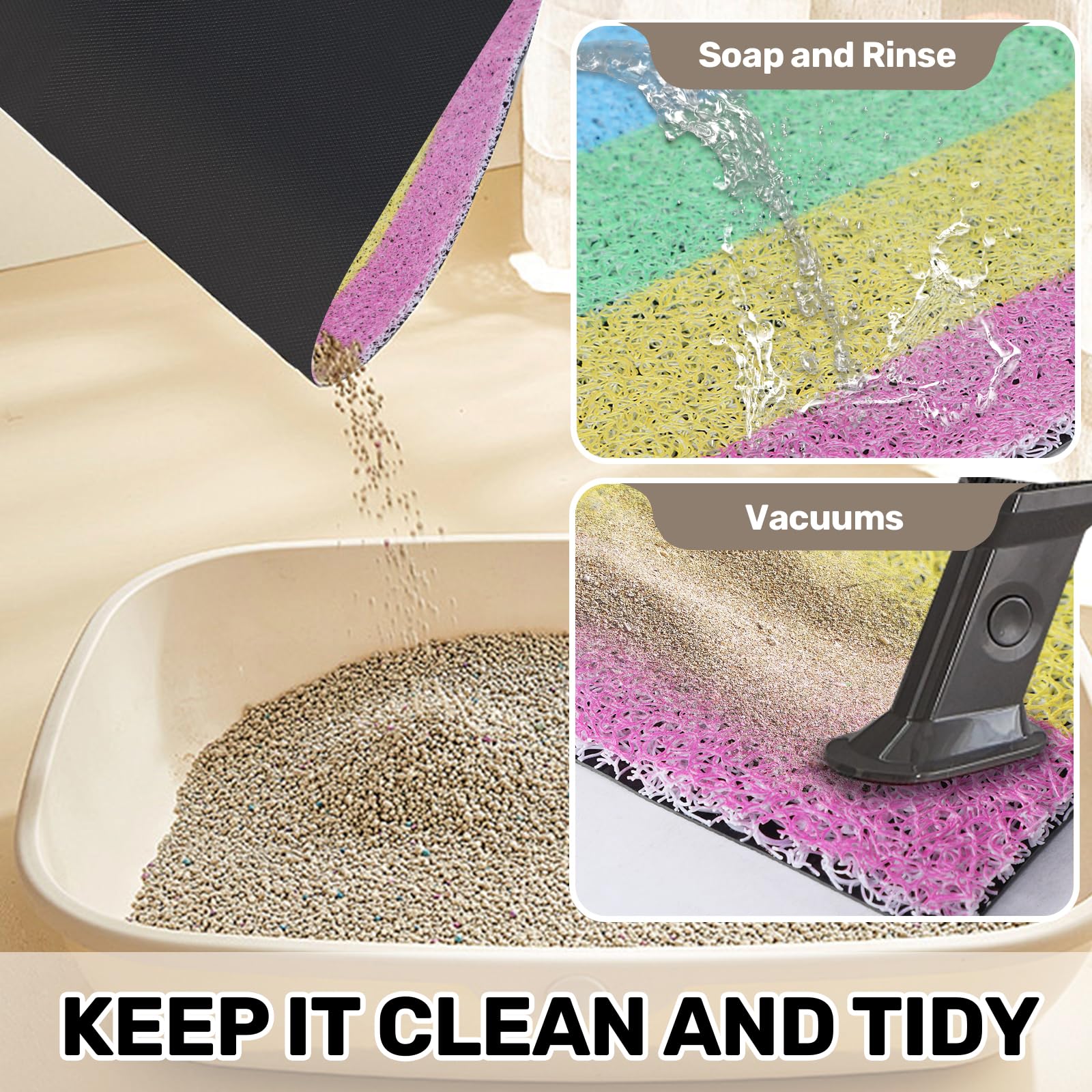 Cat Litter Mat Premium Cat Littler Tray Mat Litter Tray Liners Tray Mat Leak-Proof - Image 4
