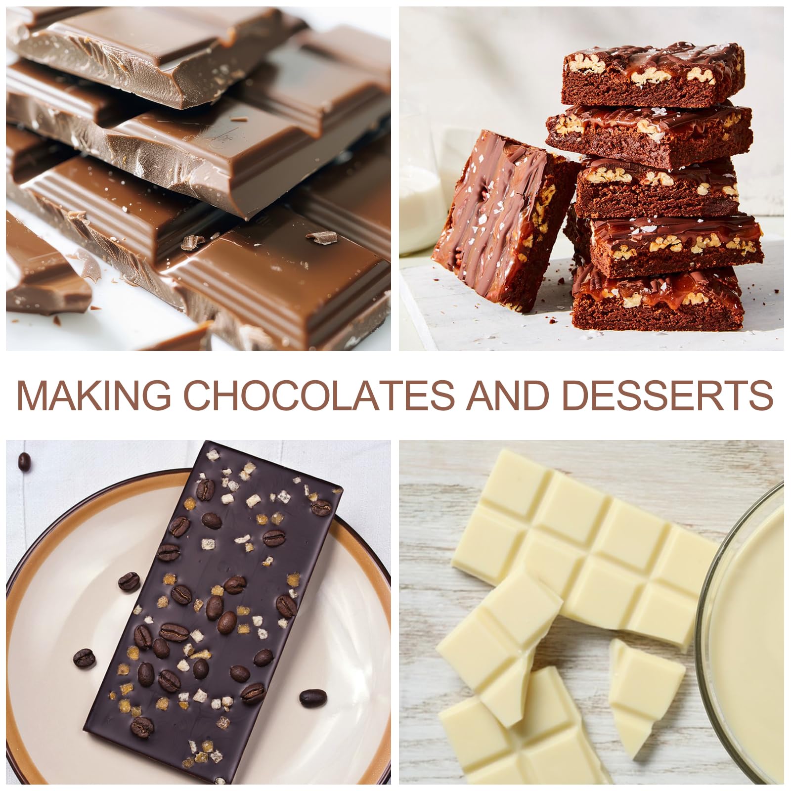 Set di 3 Stampi in Silicone, Stampo in Silicone per Cioccolato