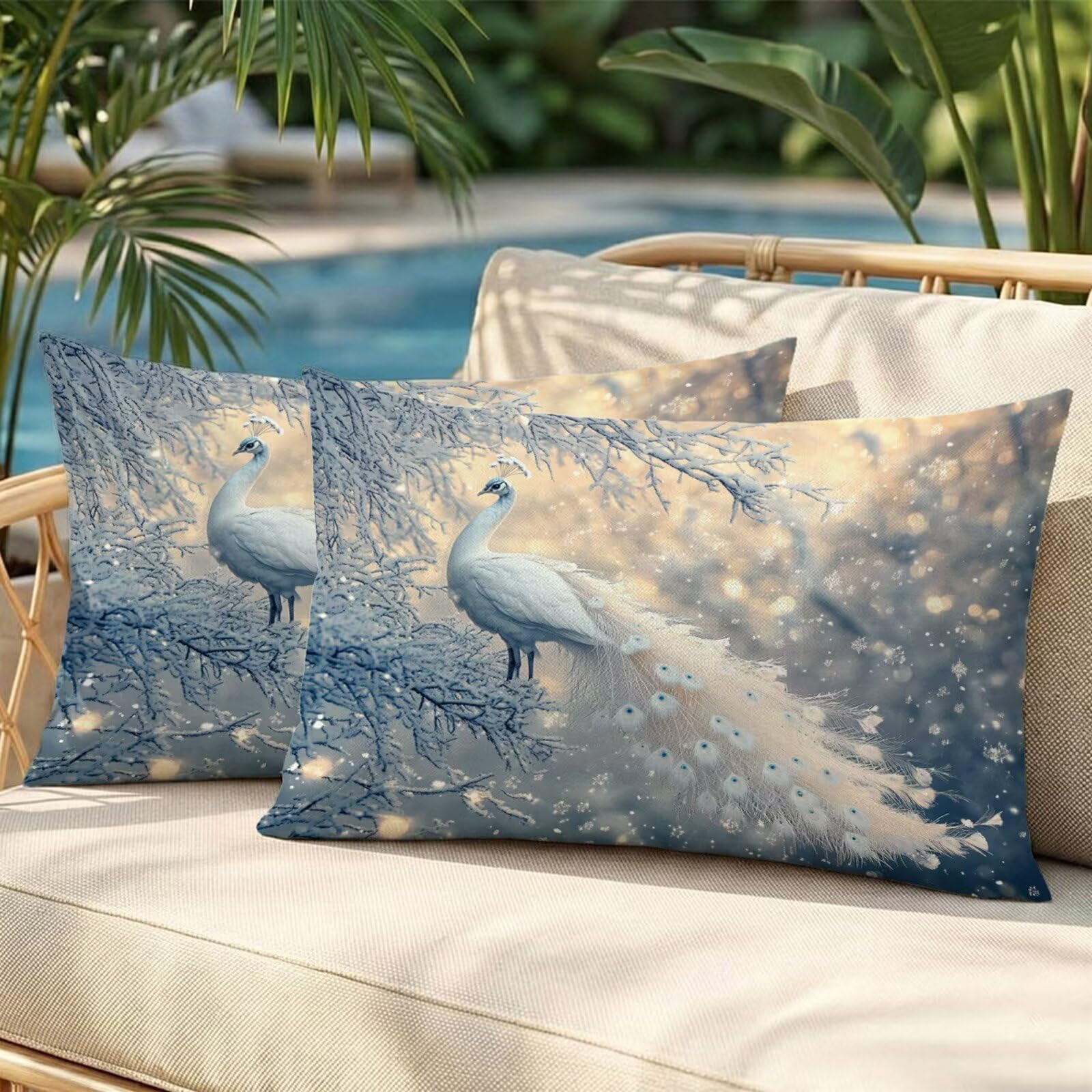 Coussin exterieur impermeable blanc pour un canape de jardin chic