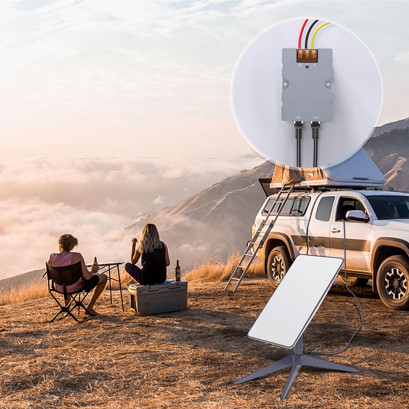 Gigabit Power Over Ethernet Injecteur, Poe + (320W) Power Network, Distances jusqu'à 10 Mo/S 100 Mo/S 1000 Mo/S, Noir