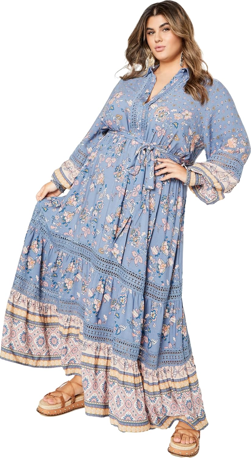 City Chic Plus Size Dress, Angel Falls Maxi Dress