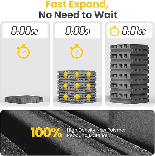 Miniatura 3 de Paquete de 12 paneles de espuma autoadhesivos a prueba de sonido, 12 x 12 x 2 pulgadas, espuma acústica de alta resistencia, acolchado a prueba de