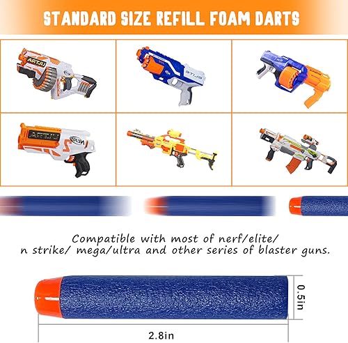 Miniatura 2 de Nerf Bullets para Nerf N-Strike Elite Series Pistola de juguete  200 dardos Nerf Nerf Gun Bullets Nerf Recambio Nerf Dardos de espuma Dardos Nerf a