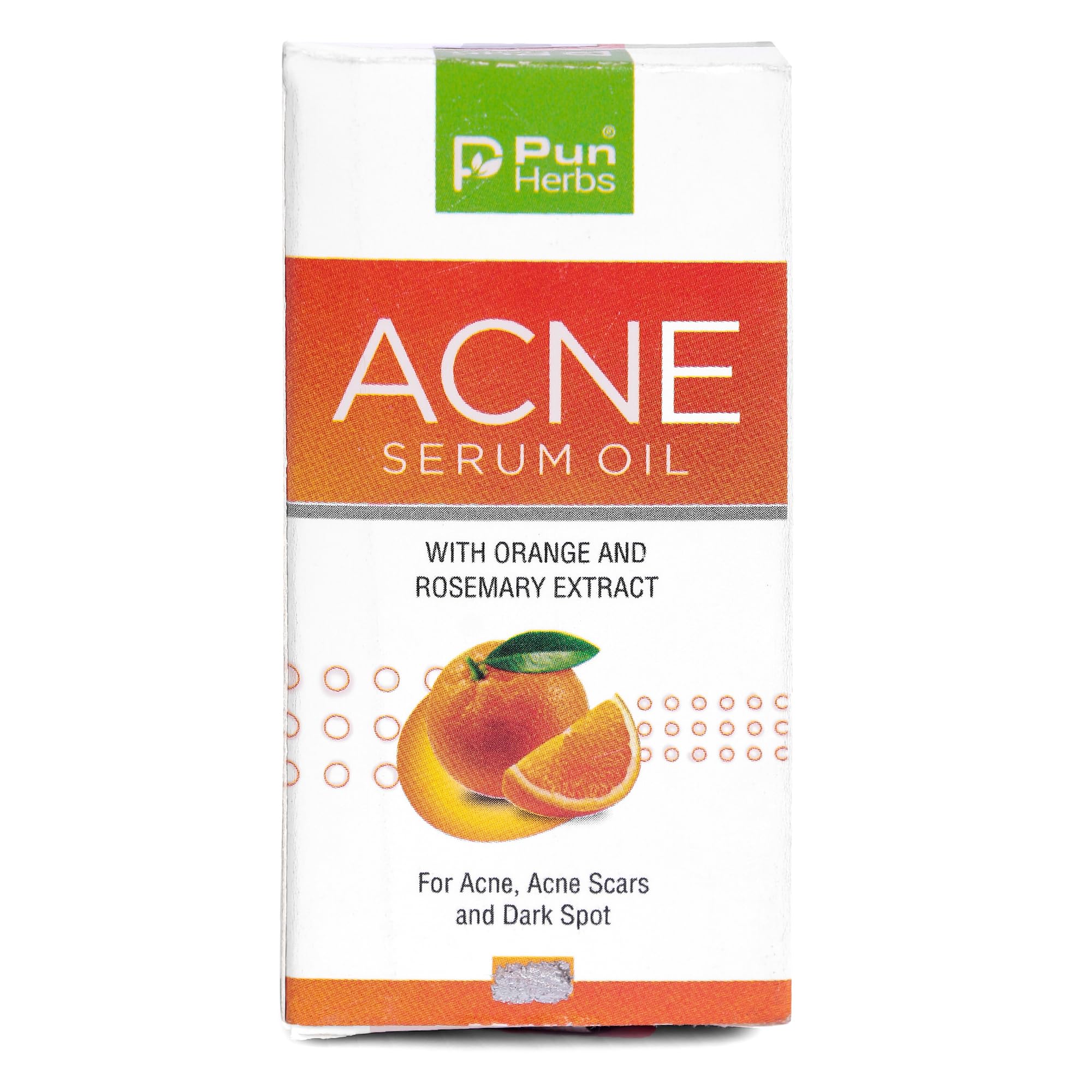 Punherbs Acne Serum Oil With Orange & Rosemary Extract | For Acne, Acne Scars And Dark Spot 10ML