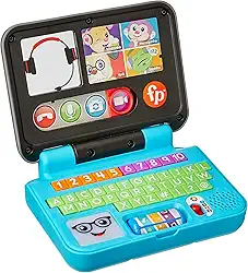 Fisher-Price Aprender e Brincar Brinquedo para Bebês Laptop De Aprendizagem para crianças a partir de 6 meses