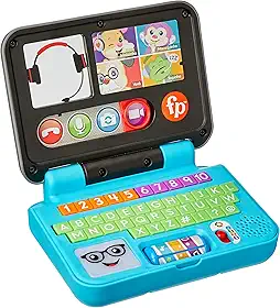 Fisher-Price Aprender e Brincar Brinquedo para Bebês Laptop De Aprendizagem para crianças a partir de 6 meses