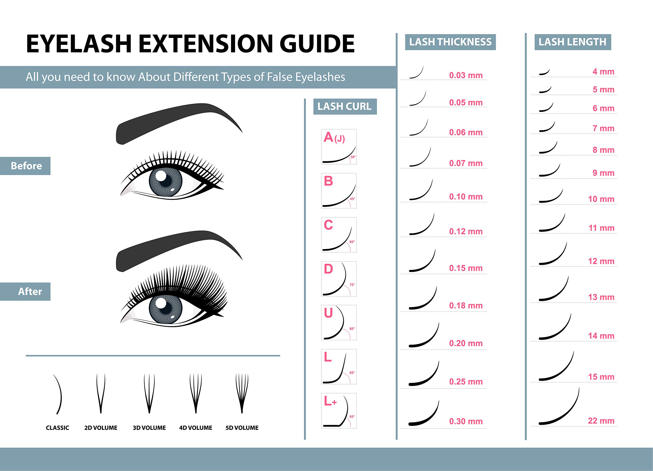 Volume Lashes Mink Eyelash Extensions C-Curl Thickness 0.07 12 mm, Stärke 0.07 - Image 4