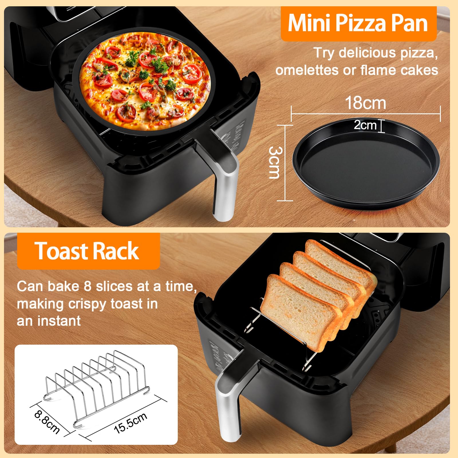 Airfryer Ninja Sinbide Accessoires Pour Friteuse U00e0 Air Chaud, Ensemble D 'accessoires Pour Friteuse Universelle Ninja Air Fryer