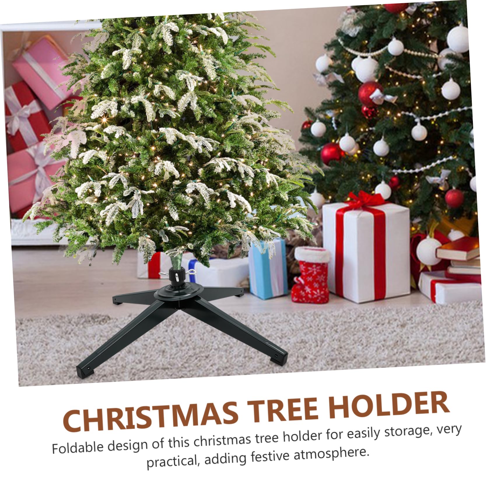 Mobestech Base del Árbol de Navidad de Plegable Soporte para Árbol de Navidad Artificial Suministros para Interiores