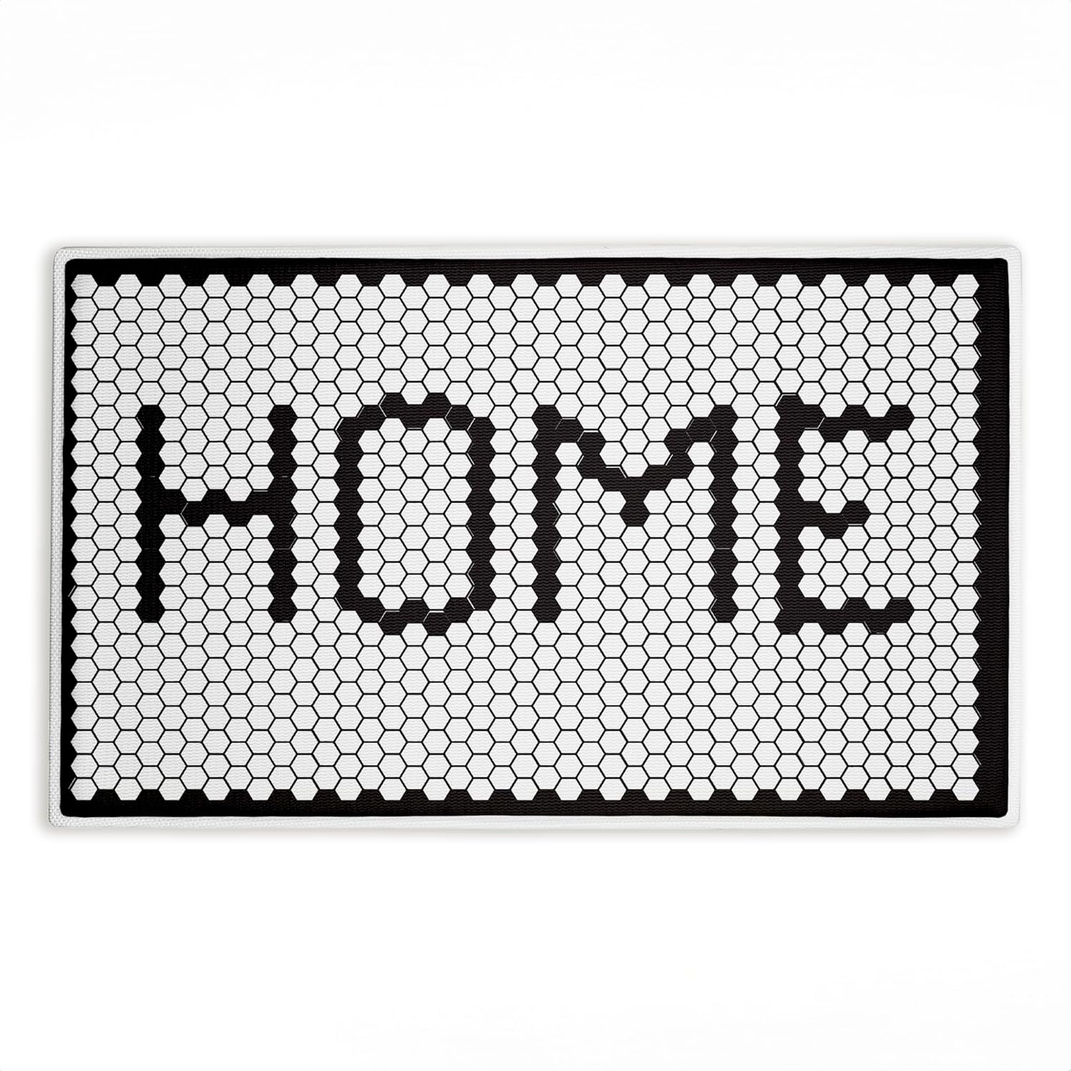 Stupell Industries Home Mosaic Pattern Plush Bathroom Mat & Bath Rug, Soft Quick-Dry Non-Slip Bathroom Rug with Recycled Foam Cushion, Geometric Tile Pattern Design by Elizabeth Tyndall, 18"x30"