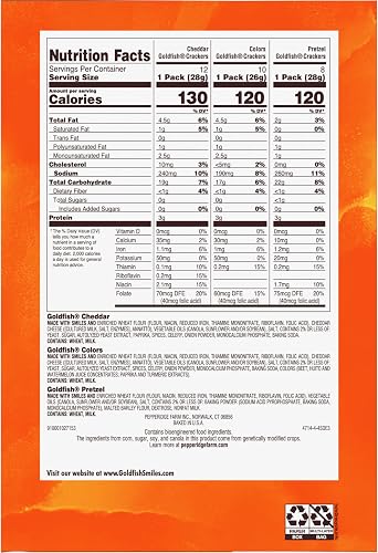 Goldfish Variety Pack Pepperidge Farm Goldfish Variety Pack Snacks, Crackers Classic Mix 30 Pack