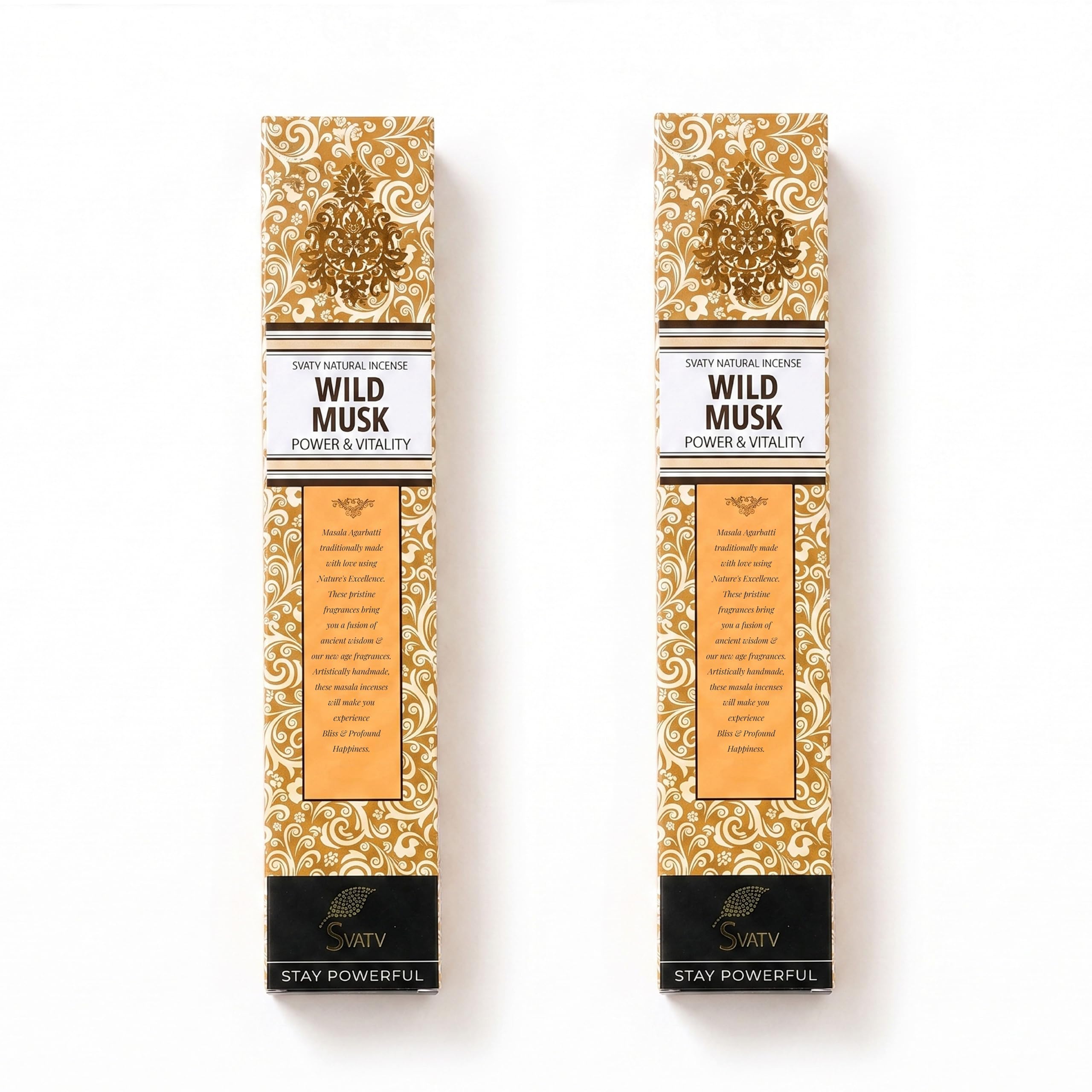 Svatv Natural Herbal & Ancient Method Musk Incense Stick With Pack Of 2 Incense For Meditation, Yoga, Spiritual, Aromatherapy Energy Cleansing & Calm Down The Mind - 15G X 2 Incense | 30G | 1.05Oz