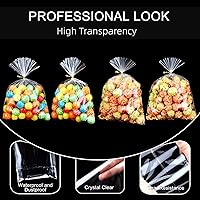 Vista 4 de OYAVISR Bolsas transparentes para caramelos, 200 unidades, celofán de 5 x 7 pulgadas, regalo de fiesta, dulces, pasteles, bolsas de manzana, celofán
