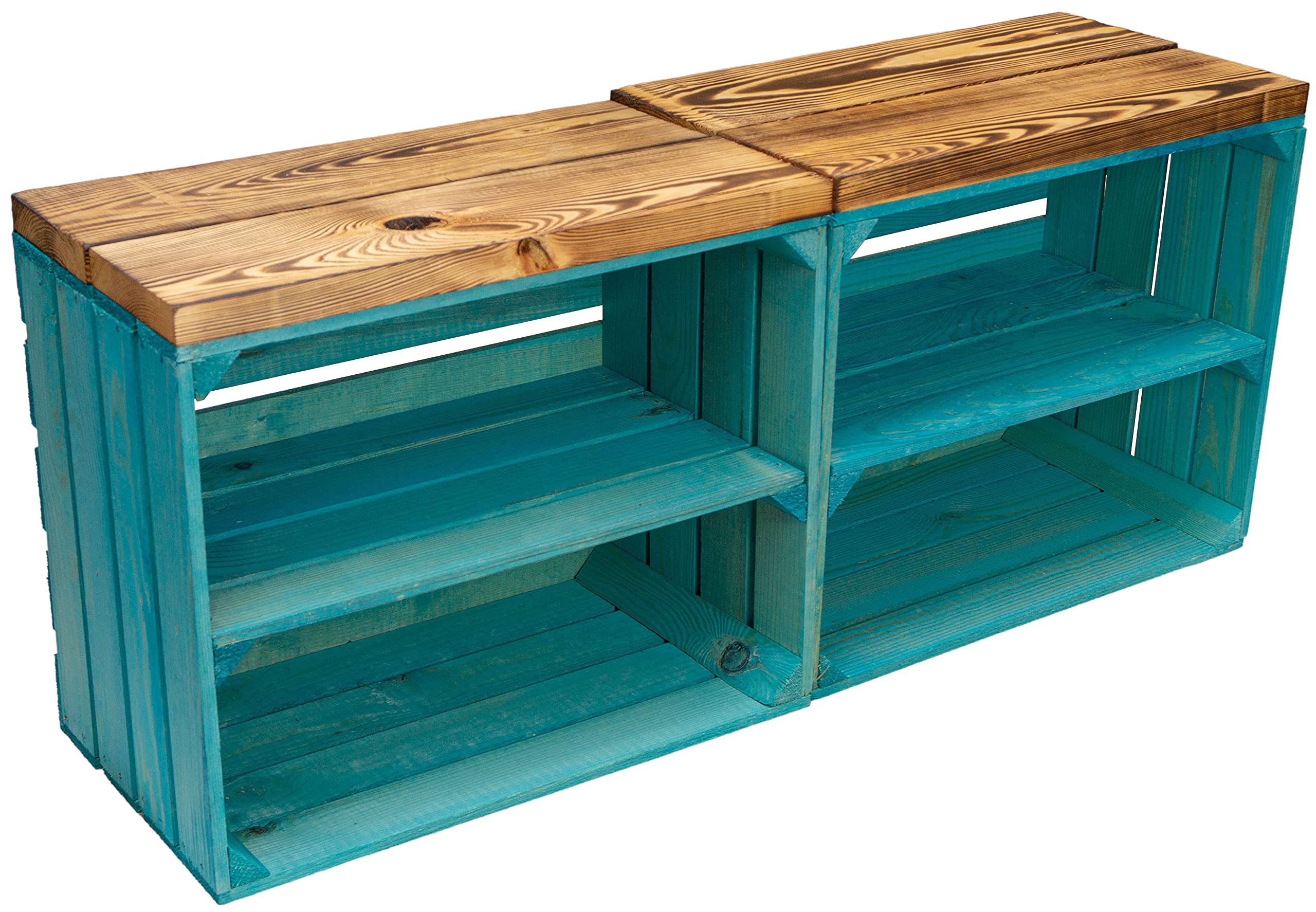 Cassapanca In Legno Con Stampa Champagne Pascale - 80x48x43.5 Cm | Tavolino O Contenitore