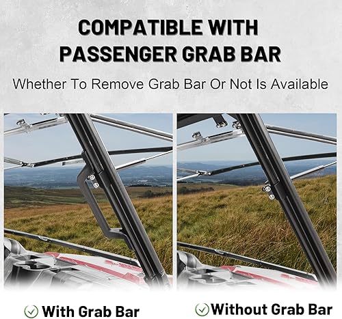 Miniatura 2 de StarknightMT Ranger XP 1000 - Parabrisas abatible, parabrisas delantero completo compatible con Polaris Ranger XP 1000Crew XP 1000 2017-2026, Ranger