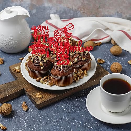 Miniatura 411 de Paquete de 24 adornos dorados para cupcakes de graduación 2025 con purpurina So Proud of You Done Diploma Graduation Cap Cupcake Picks Class of 2025