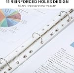 Sheet Protectors, PANDRI 200 Pack Clear Heavy Duty Plastic Page Protectors Sheet Reinforced 11-Hole Fit for 3 Ring Binder Fits Standard 8.5 x 11 Paper, 9.25 x 11.25 Top Loaded, Acid Free