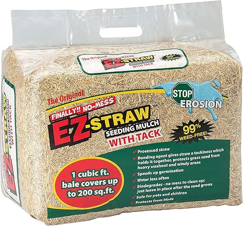 Rhino Seed & Landscaping Supply EZStraw-1cf EZ Straw MLCHTACK 1 corte, sin tamaño, sin color