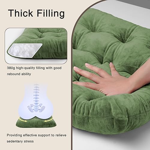 Miniatura 6 de OVOV Paquete de 4 cojines para sillas de comedor, cojines de asiento suaves para sillas de escritorio de cocina, cojines cuadrados para sillas con