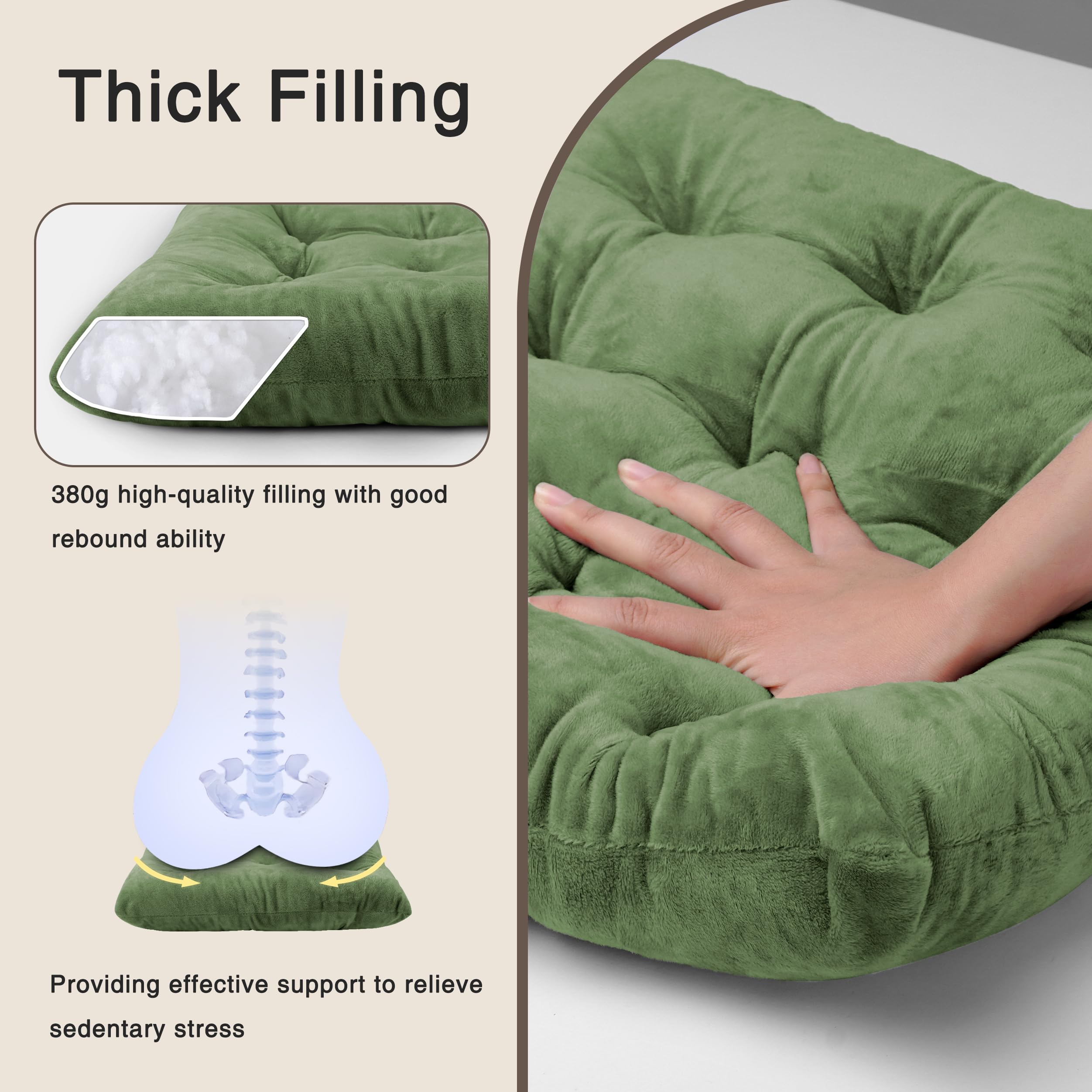 OVOV Green Chair Cushions - 4 Pack -6