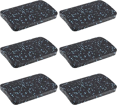 Miniatura 4 de Almohadillas para equipo de ejercicio, 6 almohadillas de goma antideslizantes para amortiguación de vibraciones para bicicleta elíptica y giratoria,