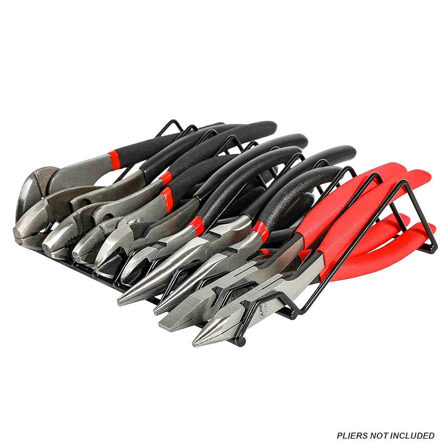 ARES 62004 2-Piece Black 10 Slot Plier Rack Set - Organize