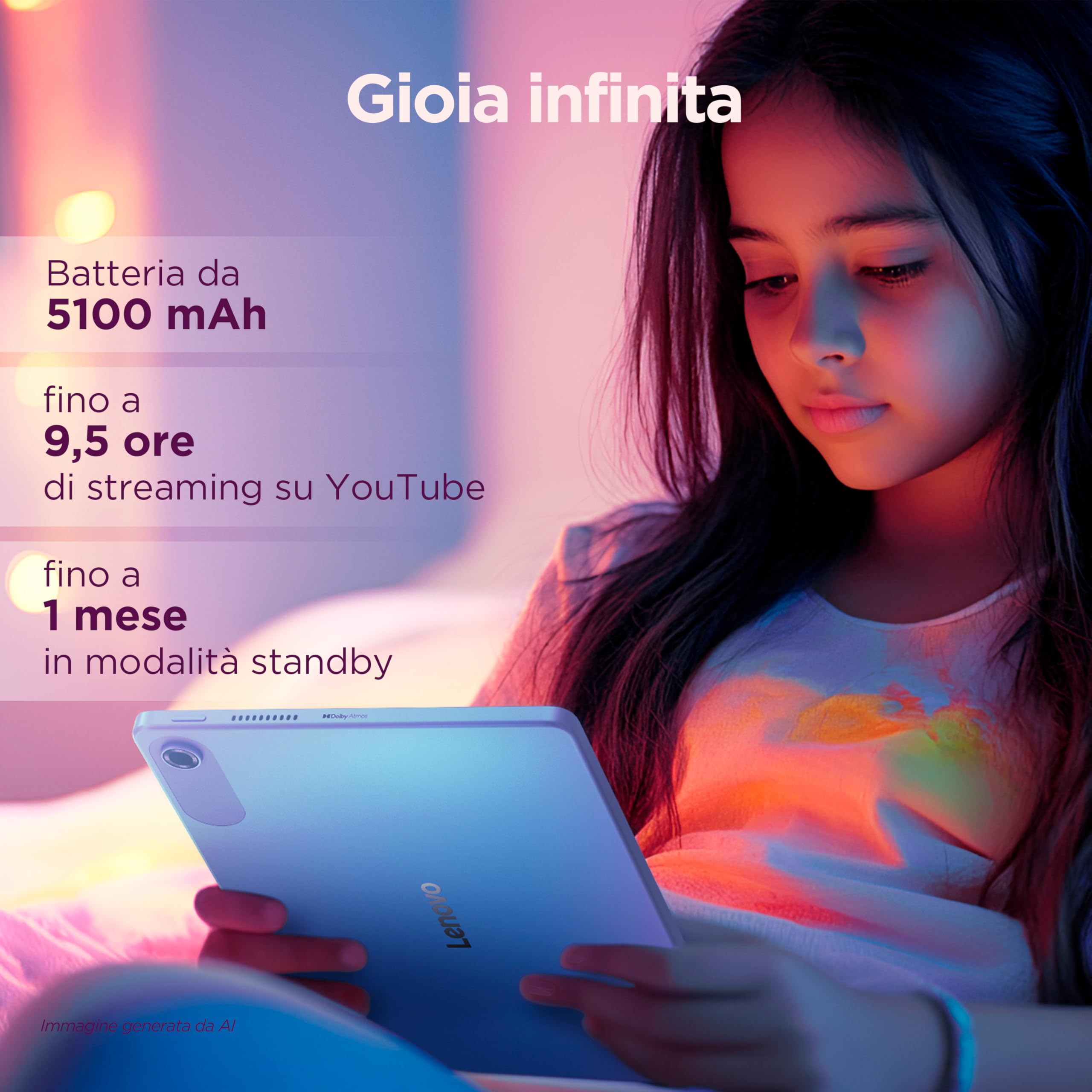 Lenovo Tab M10 5G 10.1" FHD Mediatek Helio G85 4GB RAM 128GB WiFi 6 Android 14 Clear Case Polar Blue