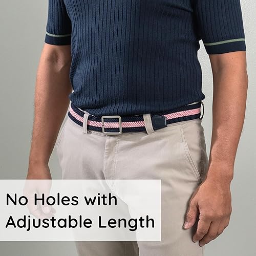 Miniatura 3 de Mens Braided Stretch Belt Adjustable Woven Golf Belt for Casual, Work, and Active Wear