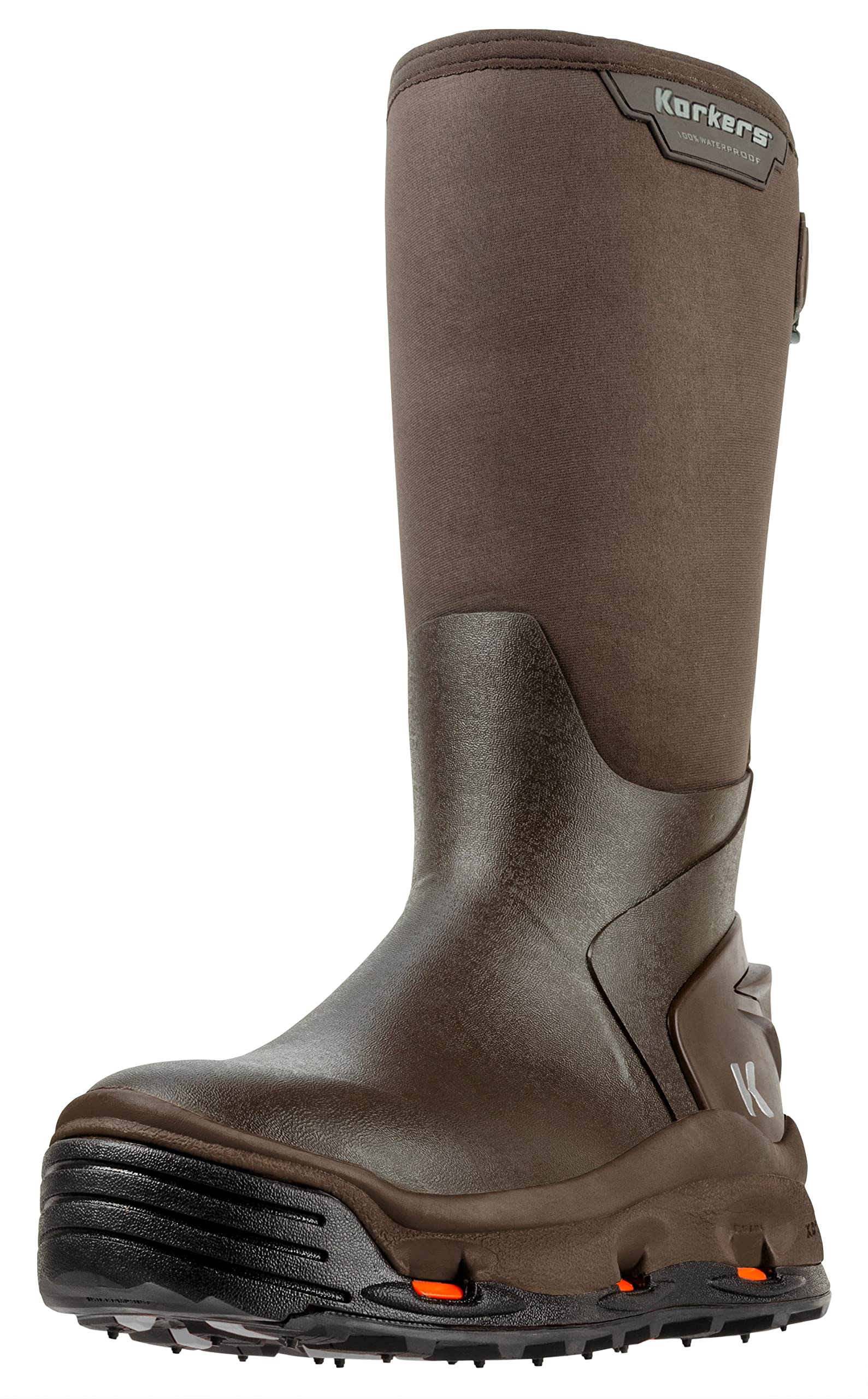 Korkers Men's Neo Storm Rubber Boots - Inuslated and Waterproof Multi-Season Mud Boots - Includes Interchangeable All Terrain Sole